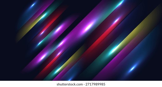 Abstractas fondo futurista con efecto de luz brillante. Ilustración vectorial.