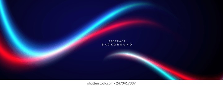 Abstract futuristic background with glowing lines. Vector illustration.