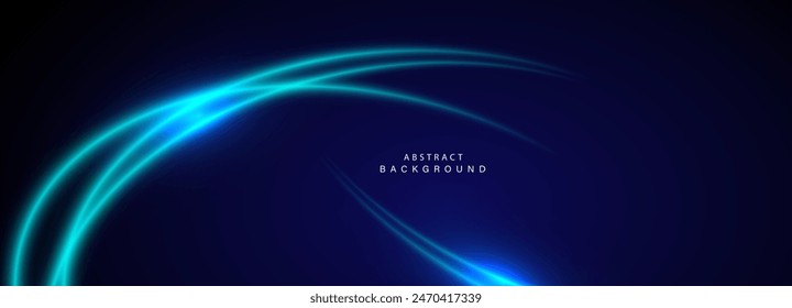 Abstrakter futuristischer Hintergrund mit leuchtenden Linien. Vektorillustration.