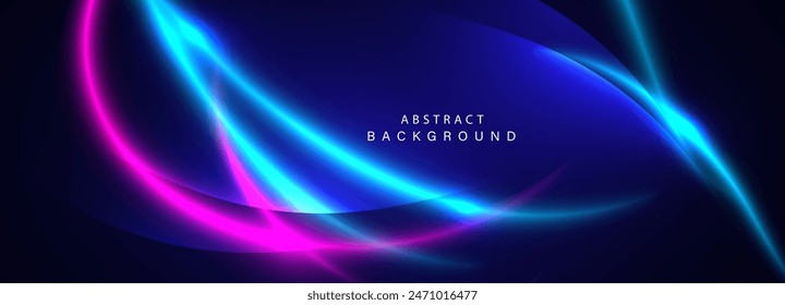 Abstractas fondo futurista con líneas brillantes. Ilustración vectorial.