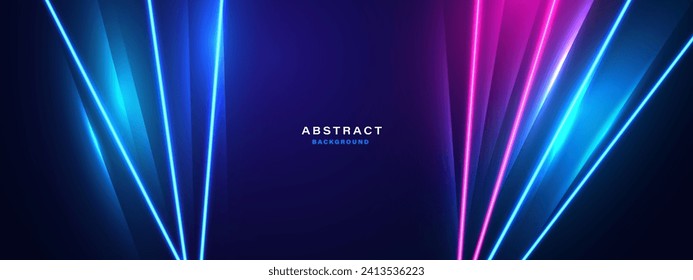 Abstract futuristic background with glowing neon light effect.Vector illustration