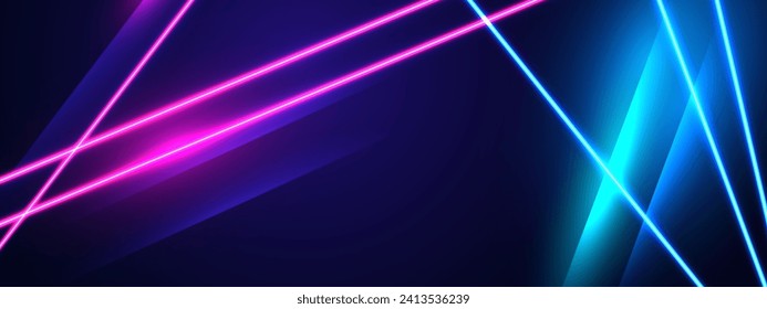 Abstract futuristic background with glowing neon light effect.Vector illustration