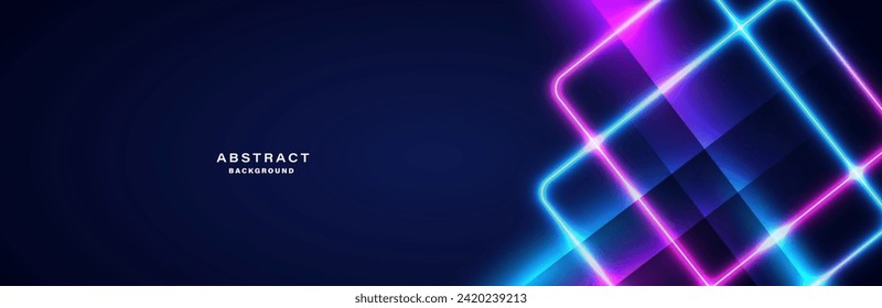 Abstract futuristic background with glowing neon light effect. Vector illustration.