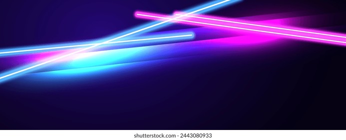 Abstract futuristic background with glowing neon light effect.Vector illustration.