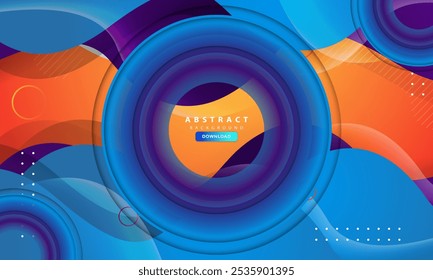 Abstract futuristic background with glowing neon light lines on dark blue, purple and pink colors. Digital technology concept.