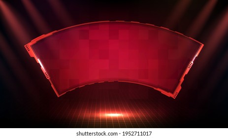 fondo futurista abstracto de la tecnología brillante del marco de ciencia ficción hud ui