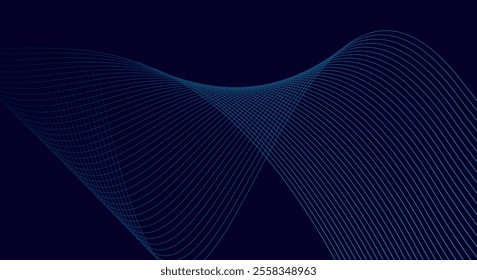  abstract Futuristic background with glowing wave. Shiny moving lines design element. Modern blue gradient flowing wave lines