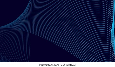  abstract Futuristic background with glowing wave. Shiny moving lines design element. Modern blue gradient flowing wave lines