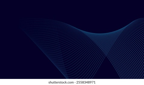  abstract Futuristic background with glowing wave. Shiny moving lines design element. Modern blue gradient flowing wave lines