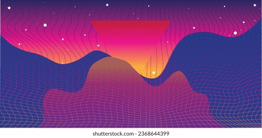 ABSTRAKTER FUTURISTISCHER HINTERGRUND MIT GRADIENTEM KUNSTSTOFF