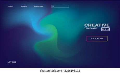 Abstract futuristic background gradient design. Website landing page, homepage template. Vector eps 10