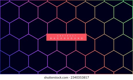 fondo futurista abstracto con hexagones