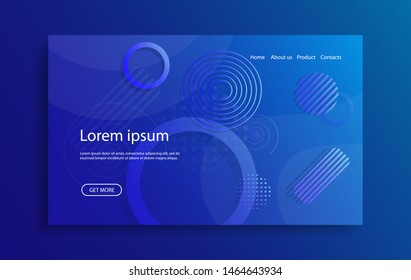 Abstract futuristic background. Landing page with modern design. Vector illustration.