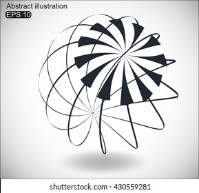 Abstract futuristic background with lines. Vector illustration.