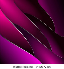 Abstract futuristic background with lines and wavy design. Realistic 3d wallpaper with luxurious flowing lines. Elegant background for posters, websites, brochures, banners, apps etc... vector illustr