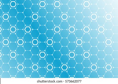 
abstract futuristic background made of hexagons, the molecular background