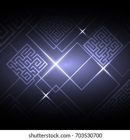 Abstract futuristic background with maze.