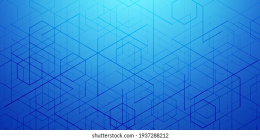 Abstract futuristic background . Molecular technology.Geometric rhombuses.Vector illustration.