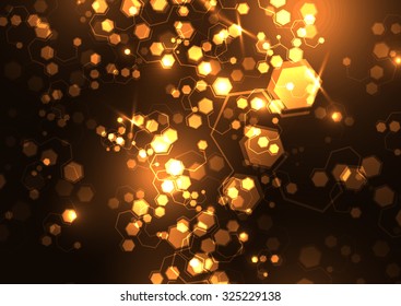 Abstract futuristic background. Molecule background.