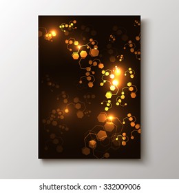 Abstract futuristic background. Molecule background.