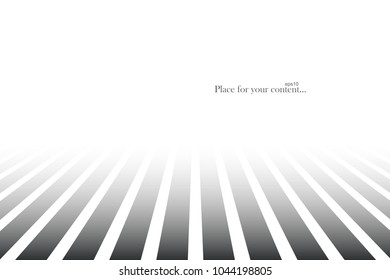 Abstract futuristic background with perspective. Black and white lines pattern. Glow light design.