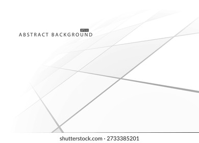 Abstract futuristic background with perspective. White tile floor copy space - geometric infinity design. Light clean concept for your business and ideas. Poster, banner, presentation template