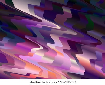 Abstract futuristic background for phone , social media. Gradient neon stripes, wavelike shapes, imitation of the surface of stones, space planets, surreal celestial bodies. Scalable vector graphics. 