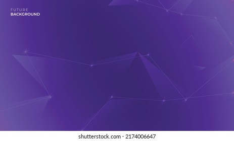 Resumen de fondo futurista con conexión poligonal. Ilustración del diseño vectorial del concepto de tecnología digital. Antecedentes para tecnología, velocidad, red, etc