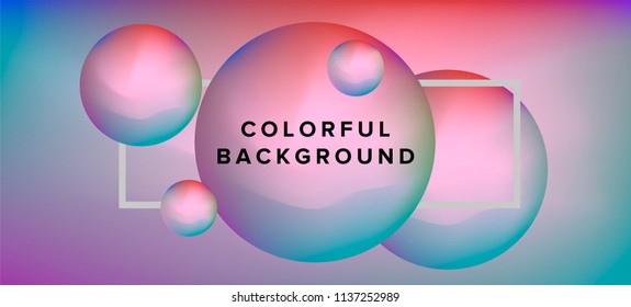 Abstract futuristic background with radiant pink 3d spheres.
