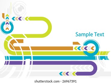Abstract futuristic background with sample text. Vector illustration.