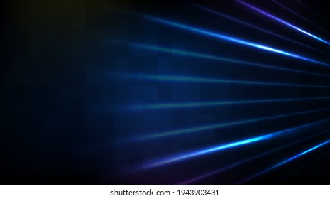 Abstract futuristic background of sci fi technology fast หยำำก moving neon line