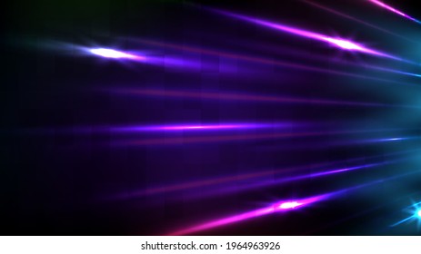 Abstract futuristic background of sci fi technology fast moving neon speed line