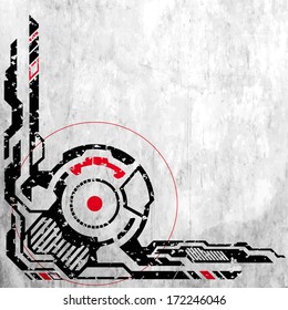 abstract futuristic background scratched. vector graphics.