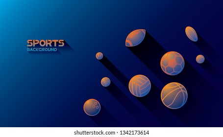 Abstract futuristic background with shadow effect. Vector sport concept