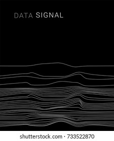 Abstract futuristic background with soundwaves.