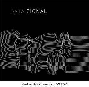 Abstract futuristic background with soundwaves.