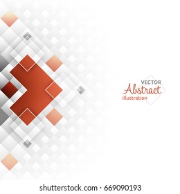 Abstract futuristic background with square shapes. Vector illustration with place for your content, title or headline.

