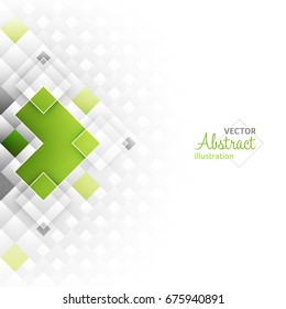 Abstract futuristic background with square shapes. Vector illustration with place for your content, title or headline.