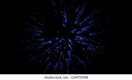 Abstract futuristic background with squares of different sizes and different shades of blue. Vector illustration for creating new layouts in modern technological style