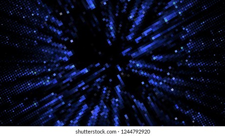 Abstract futuristic background with squares of different sizes and different shades of blue. Vector illustration for creating new layouts in modern technological style