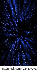 Abstract futuristic background with squares of different sizes and different shades of blue. Vector illustration for creating new layouts in modern technological style