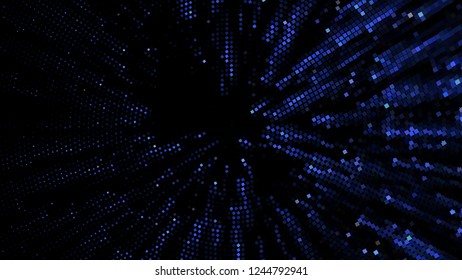 Abstract futuristic background with squares of different sizes and different shades of blue. Vector illustration for creating new layouts in modern technological style