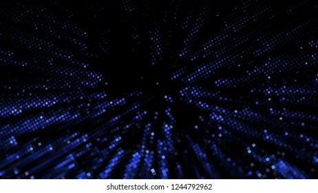 Abstract futuristic background with squares of different sizes and different shades of blue. Vector illustration for creating new layouts in modern technological style