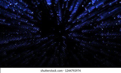 Abstract futuristic background with squares of different sizes and different shades of blue. Vector illustration for creating new layouts in modern technological style