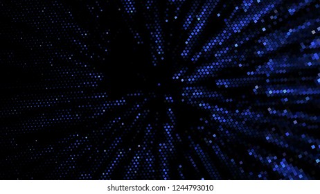 Abstract futuristic background with squares of different sizes and different shades of blue. Vector illustration for creating new layouts in modern technological style
