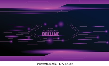 abstract futuristic background for streaming offline mode display. vector illustration