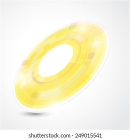 Abstract futuristic background with technology circles. Vector illustration 