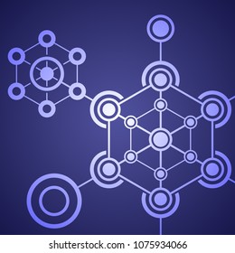Abstract futuristic background. Technology element. Hexagon background template.