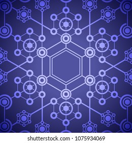 Abstract futuristic background. Technology element. Hexagon background template.