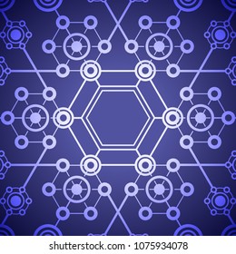Abstract futuristic background. Technology element. Hexagon background template.